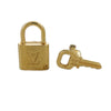 Secondhand Louis Vuitton Padlock and Key Logo Cufflinks