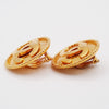 Secondhand Chanel Vintage CC Round Button Clip-On Earrings