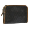 Secondhand Christian Dior Vintage Honeycomb Zip Pouch Canvas and