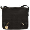 Fendi Vintage F Charm Messenger Bag Zucchino Canvas
