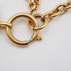 Chanel Vintage CC Round Cut-Out Pendant Necklace Metal