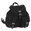 Prada Vela Double Front Pocket Backpack Tessuto with Saffiano Leather