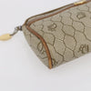 Christian Dior Vintage Honeycomb Zip Pouch Canvas and Leather