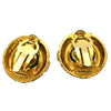 Secondhand Chanel Vintage Round Clip-On Earrings Metal with Gripoix