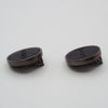 Chanel Vintage CC Round Button Clip-On Earrings Metal and Wood