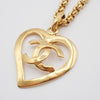 Secondhand Chanel Vintage CC Heart Pendant Long Necklace