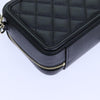 Secondhand Chanel Filigree Vanity Clutch with Chain Quilted Caviar