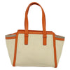Salvatore Ferragamo Gancini Tote Canvas and Leather