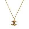 Chanel CC Logo Pendant Necklace Metal