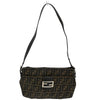 Fendi Vintage Pocket Shoulder Bag Zucca Canvas