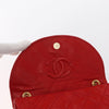 Chanel Camellia Rounded Clutch Satin and Leather