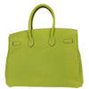 Hermes Birkin Handbag Green Togo with Palladium Hardware