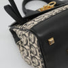 Salvatore Ferragamo Studio Satchel Gancini Jacquard and Leather