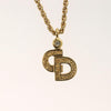 Secondhand Christian Dior CD Pendant Necklace Gold-plated
