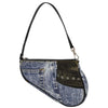 Christian Dior Vintage Saddle Bag Printed Denim
