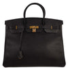 Hermes Birkin Handbag Black Ardennes with Gold Hardware