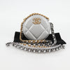Chanel 19 Round Clutch with Chain Quilted Leather