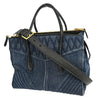 Secondhand Miu Miu Biker Convertible Tote Denim with