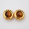 Secondhand Chanel Vintage Round CC Button Clip-On Earrings Metal and