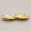 Chanel clips bouton ovale ange logo Gold-plated