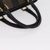 Fendi Vintage Pequin Convertible Boston Bag Coated Canvas