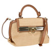 Salvatore Ferragamo Sofia Satchel Raffia with Leather
