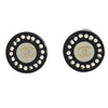 Chanel Vintage CC Round Button Clip-On Earrings Metal