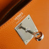 Secondhand Hermes Kelly Handbag Orange Togo with Palladium Hardware