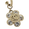 Chanel Flower CC Drop Earrings Metal and Crystals