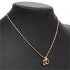 Secondhand Christian Dior CD Pendant Necklace Metal and Crystals