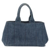 Secondhand Prada Canapa Tote Blue Canvas Accessories