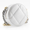 Chanel 19 Round Clutch with Chain Quilted Leather