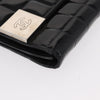 Chanel Chocolate Bar Chain Clutch Quilted Patent