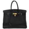 Hermes Birkin Handbag Black Togo with Gold Hardware