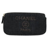 Secondhand Chanel Deauville Chain wallet Raffia