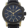 Gucci 101G Chronograph Quartz Watch Stainless Steel and Guccissima Leather with Diamond Markers