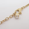 Secondhand Gucci Interlocking G Pearl Drop Pendant Necklace Metal with Crystals and Faux