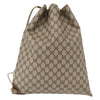 Gucci Drawstring Shoulder Bag GG Canvas with Leather