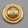 Chanel Vintage CC Round Button Clip-On Earrings Metal