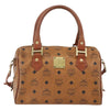 Secondhand MCM Visetos logogramme Handbag Canvas and