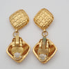 Secondhand Chanel Vintage CC Diamond Drop Clip-On Earrings