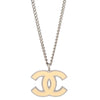 Chanel CC Logo Pendant Necklace Metal