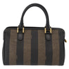 Fendi Vintage Pequin Convertible Boston Bag Coated Canvas