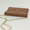 Secondhand Christian Dior CHAIN SHOULDER BAG LEATHER BROWN