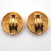 Chanel Vintage CC Round Button Clip-On Earrings Metal