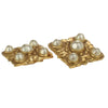 Secondhand Chanel Vintage CC Diamond Clip-On Earrings Metal and Imitation