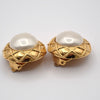 Secondhand Chanel Vintage Round Clip-On Earrings Metal with Faux