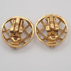 Chanel Vintage CC Round Clip-On Earrings Metal