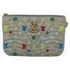 Secondhand Louis Vuitton New Wave Zipped Pochette Monogram Embroidered Quilted