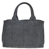 Secondhand Prada Canapa Tote Black Denim Jeans Accessories